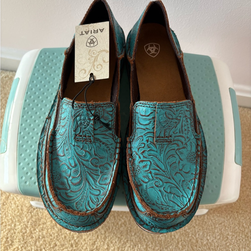 Ariat Women's Cruiser in Brushed Turquoise Floral Emboss Size 6.5 - Picture 5 of 6
